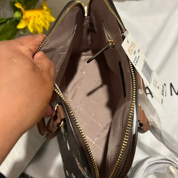 Michael Kors Cindy Floral Satchel - Picture 8 of 10